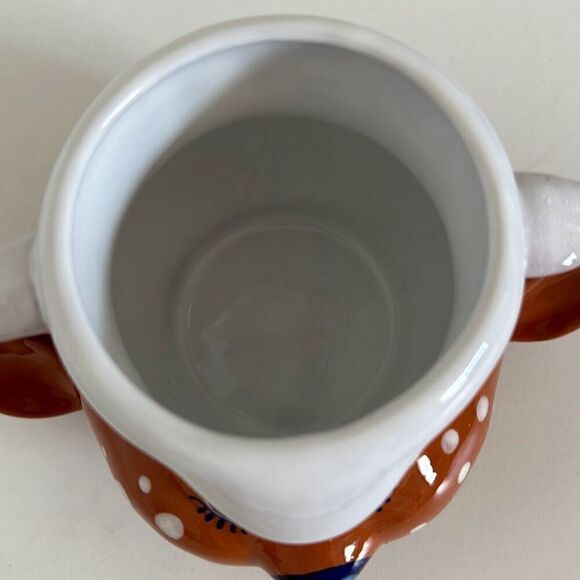 Clay Dog / Puppy Brown Mug Ear handles - Picture 3 of 6